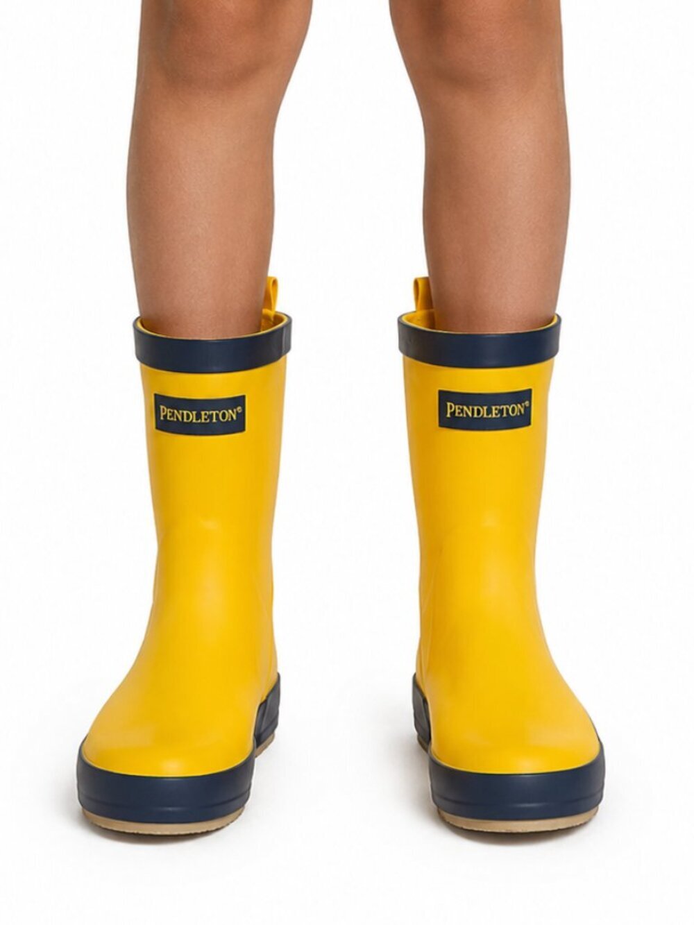 Pendleton Kid's Rubber Rain Boots Yellow and Black Size US12 / EUR29